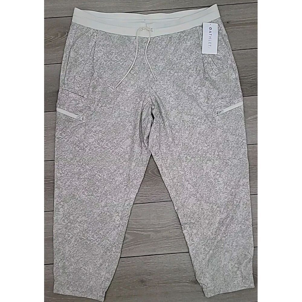 Athleta‎ NEW Venture Printed Pants Joggers Womens Plus Size 22 Viper Grey